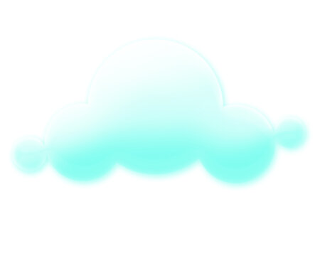 Gradient green 3d clouds set isolated on a transparent background. Royalty high-quality free stock PNG image of Cartoon cloud shapes for games, animation, web. Cute cloud background 3d illustration