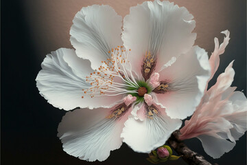 Sakura blossom, sakura flower, macro, closeup, Generative AI