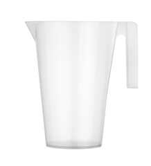 Transparent plastic cup isolated
