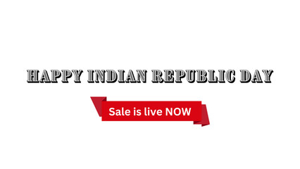 Happy Indian Republic day Wish with Sale is live now banner