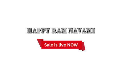 Happy Ram Navami Wish with Sale is live now banner