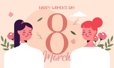 Happy International Women's Day Illustration