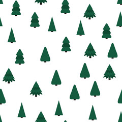 simple vector pattern green trees