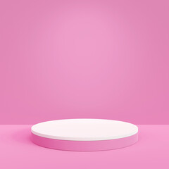 Minimal scene with geometrical shapes. Cylinder podiums background. to show cosmetic product, Showcase, shopfront, display case. 3D Rendering