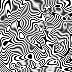 Smooth line effect. Abstract liquid wavy background. Grunge texture. Op art, optical illusion.