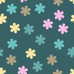 Fototapeta premium simple vector illustration abstract flowers pattern