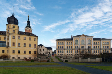 Fototapeta na wymiar Deutschland - Thüringen - Greiz - Unteres Schloss - Schlossgarten