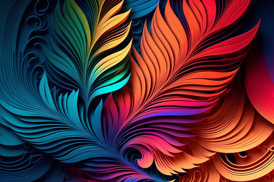 rainbow colors, colorful, bright colors, abstract, surreal, generative ai