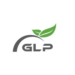 GLP letter nature logo design on white background. GLP creative initials letter leaf logo concept. GLP letter design.