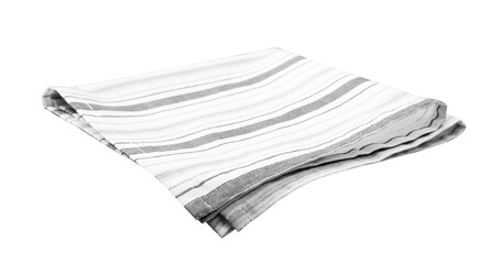 Linen napkin front view isolated on white