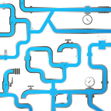 Water pipe system, plumbing repair and service design