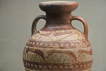 Archeology: detail of Etruscan vase  from Tuscany