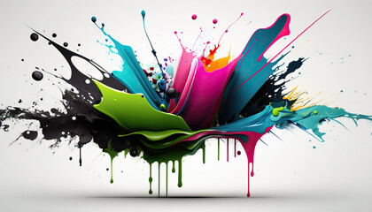 Obraz premium colorful paint splashes