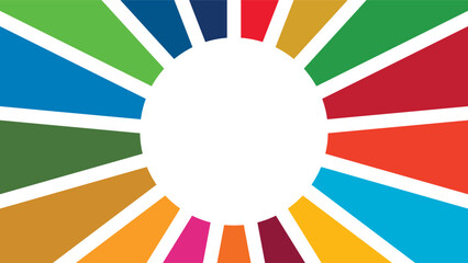 SDG color background. Sustainable Development Goals. Vector illustration