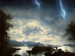 Lanscape created with generative ai technology