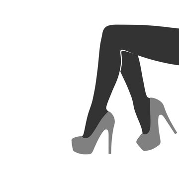 woman legs gray heels black tights clip art preview