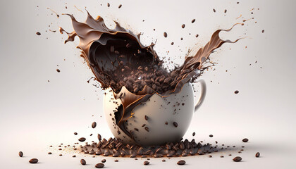 Coffee Explosion. Generative AI