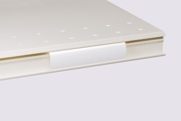 Advertising shelf strip mockup. 3D rendering