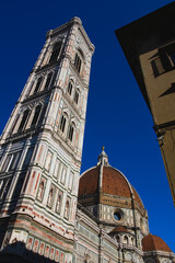Giotto's Campanile and Brunelleschi's Dome (Florence Cathedral buildings),  Florence, Italy