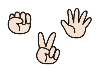 じゃんけんのアイコンセット