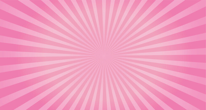 Pink sunburst retro background vector design. Sunburst radial illustration.