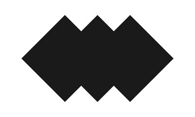 Three Diagonal Square Shapes Silhouette Icon