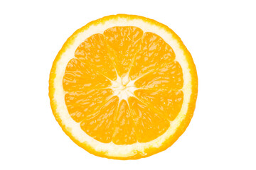 Fresh juicy orange cut in half. Isolated on white background.