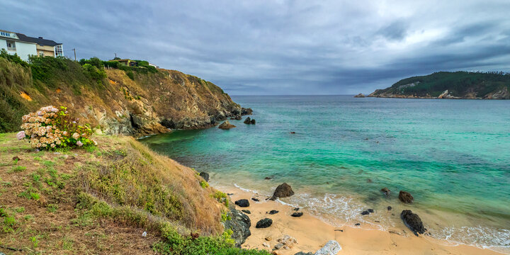 Beach of San Antonio, O Porto de Espasante, Ortigueira, La Coru&ntilde;a, Galicia, Spain, Europe
