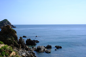 rocks and sea