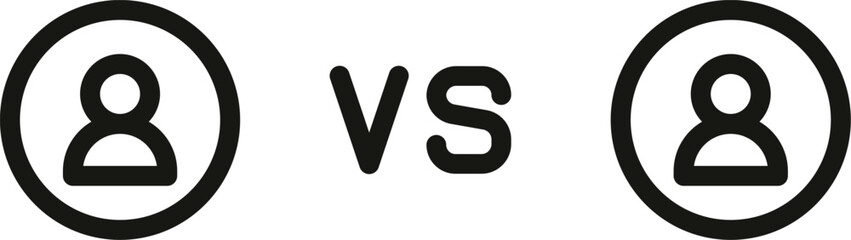 Player 1 vs player 2. Vector illustration