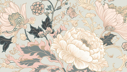 Chinoiserie wallpaper, Generative AI