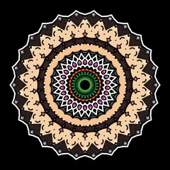 Mandala abstract ornate flower concept for element design