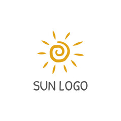 Creative Sun Concept Logo Design Template