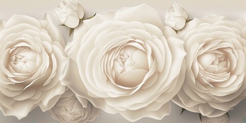 White roses, full frame background for card, invitations and banner design