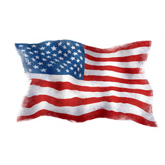 Obraz premium american flag waving 
