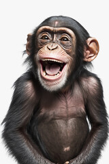 Happy Chimpanzee. generative AI