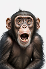 Scared Chimpanzee. generative AI