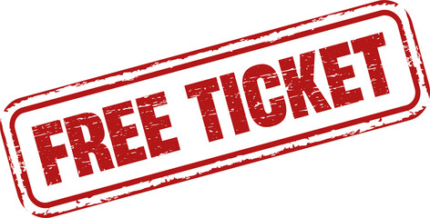 Free ticket sign stamp label