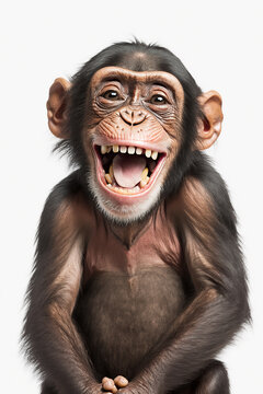 Happy Chimpanzee. generative AI