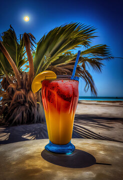 Tropical exotic drink.