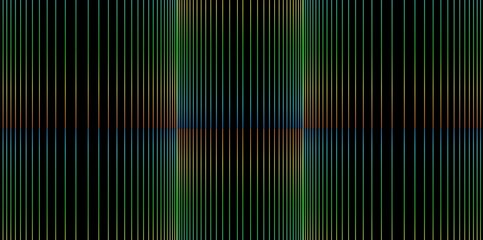 Fondo abstracto con detalle y lineas de diferentes colores en patron geometrico, sobre color negro © Iridium Creatives