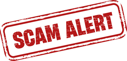 Scam alert grunge rubber stamp