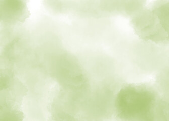 Obraz na płótnie Canvas watercolor transparent green shades