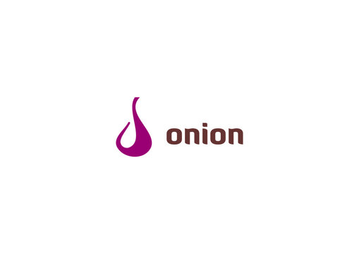 Template logo design solution with onion picture