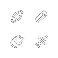 Set line icons of muscle