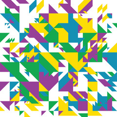 Geographic random color illustration design