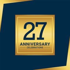 27th anniversary celebration logo design. Vector Eps10