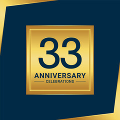 33th anniversary celebration logo design. Vector Eps10