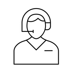 Customer representative Vector Icon easily modified

