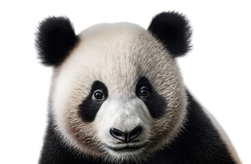 Obraz premium Giant panda isolated on white, , transparent background, PNG, generative ai